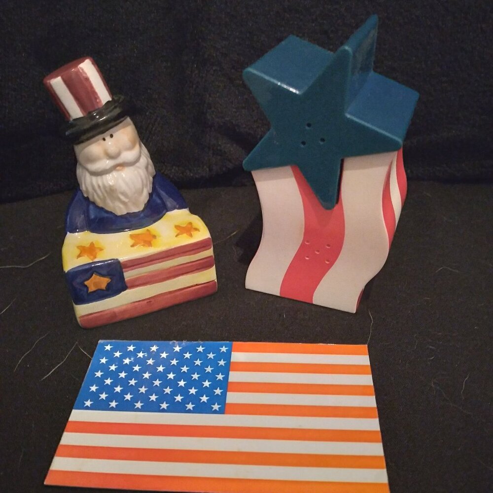 U.S.A. Red, White and Blue Bundle - salt and pepper - Picture 1 of 7